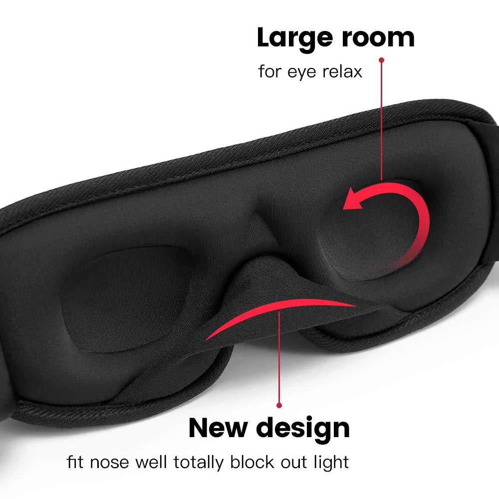 3D Sleeping Mask - Block Out Light Soft Padded Eye Shade