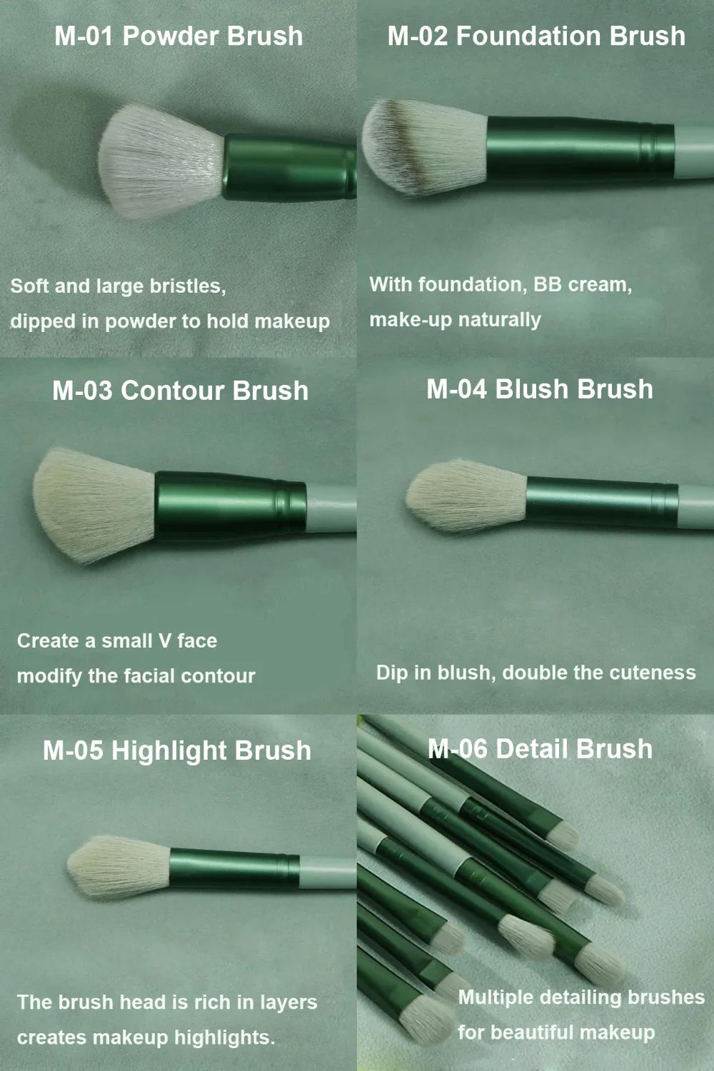 13Pcs Makeup Brush Set Make Up Concealer Brush Blush Powder Brush Eye Shadow Highlighter Foundation Brush Cosmetic Beauty Tools