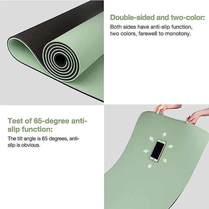 Thick Two-Color TPE Yoga Mat