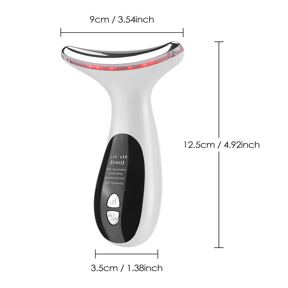 Face Neck Lifting Beauty Device EMS Microcurrent LED Photon Firming Rejuvenation Anti Wrinkle Facial Massager Skincare Tools